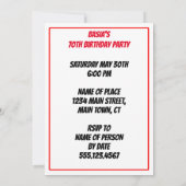 Heilige Pierogi Turning 70 Poolse uitnodiging (Achterkant)