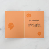 Heilige plaat! Het is Halloween. Golden Retriever  Kaart (Binnen)