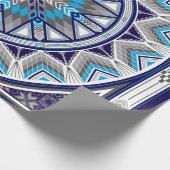 Heilige plaatsen (blauw) cadeaupapier (Hoek)