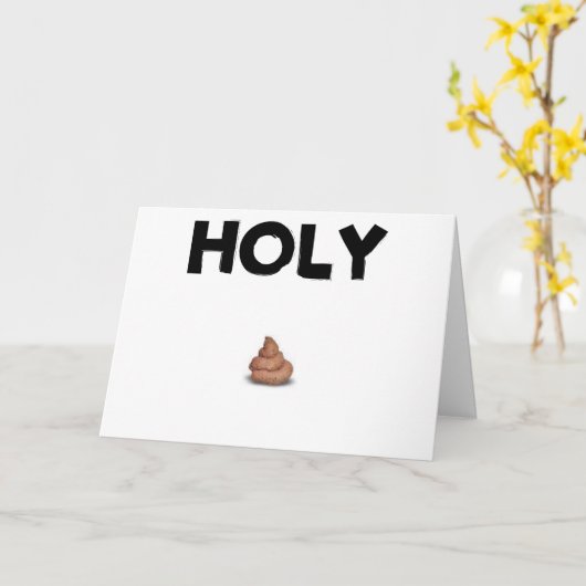 Heilige Poep! Kaart (Gele Bloem)
