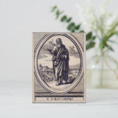 Heilige Polycarpus Apostolische Kerk Vader Grafisc Briefkaart (Staand voorkant)
