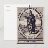 Heilige Polycarpus Apostolische Kerk Vader Grafisc Briefkaart (Voorkant / Achterkant)