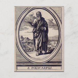 Heilige Polycarpus Apostolische Kerk Vader Grafisc Briefkaart