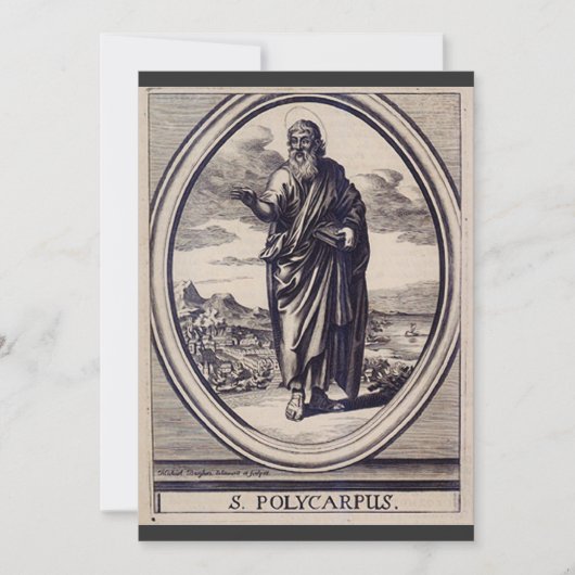 Heilige Polycarpus Apostolische Kerk Vader Grafisc Kaart (Voorkant)
