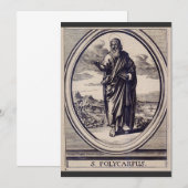 Heilige Polycarpus Apostolische Kerk Vader Grafisc Kaart (Voorkant / Achterkant)