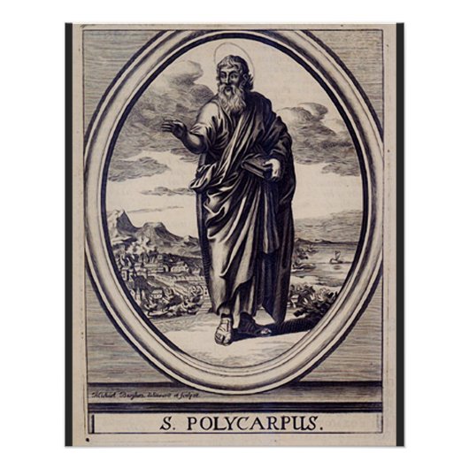 Heilige Polycarpus Apostolische Kerk Vader Grafisc Perfect Poster (Voorkant)