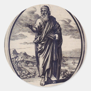 Heilige Polycarpus Apostolische Kerk Vader Grafisc Ronde Sticker