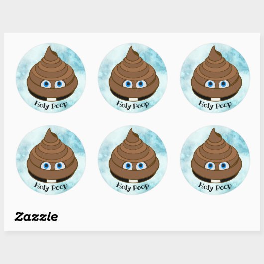Heilige Poop Emoji Ronde Sticker (Vel)