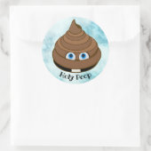 Heilige Poop Emoji Ronde Sticker (Tas)