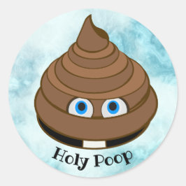 Heilige Poop Emoji Ronde Sticker