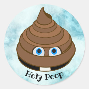 Heilige Poop Emoji Ronde Sticker