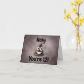 Heilige Poop Je bent 12 Happy 12th Birthday Kaart (Gele Bloem)