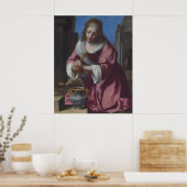 Heilige Praxedis - Vermeer (1655) Poster (Keuken)