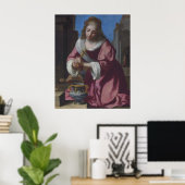 Heilige Praxedis - Vermeer (1655) Poster (Thuiskantoor)