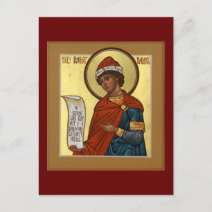 Heilige Profeet Daniel Icon Prayer Kaart