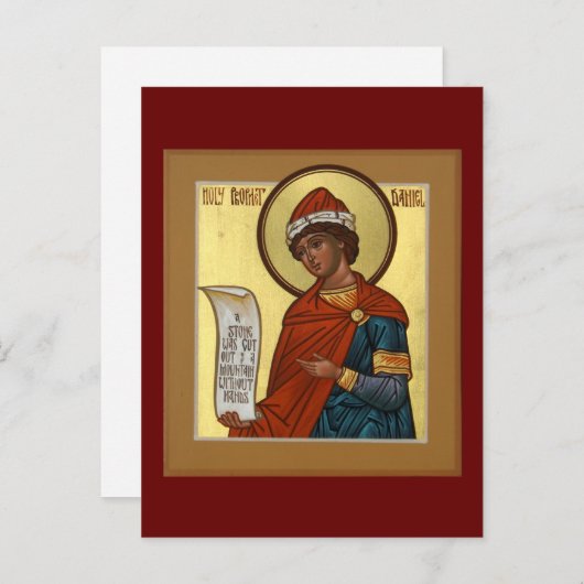 Heilige Profeet Daniel Icon Prayer Kaart (Voorkant / Achterkant)