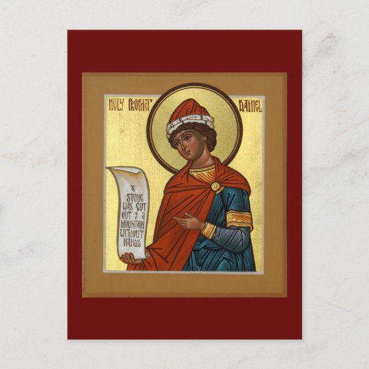 Heilige Profeet Daniel Icon Prayer Kaart (Voorkant)