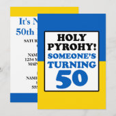 Heilige Pyrofie! Iemand die 50 wordt Oekraïne Uitn Kaart (Voorkant / Achterkant)
