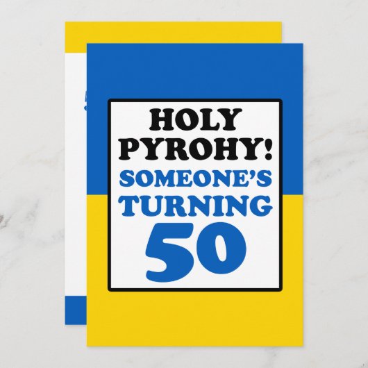 Heilige Pyrofie! Iemand die 50 wordt Oekraïne Uitn Kaart (Voorkant / Achterkant)