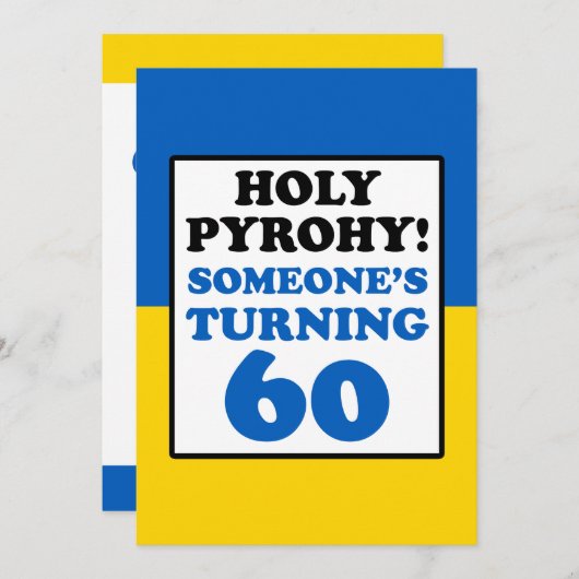 Heilige Pyrofie! Iemand die 60 wordt Oekraïne Uitn Kaart (Voorkant / Achterkant)