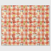 Heilige Ravioli Pasta Feest | Italiaans Gingham Cadeaupapier (Vlak)
