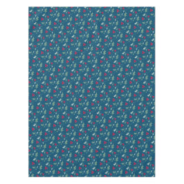 Heilige rode bessen Kerstgebladerte patroon blauw Tafelkleed