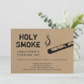 Heilige Roke Cigar Night Birthday Retirement Party Kaart (Staand voorkant)