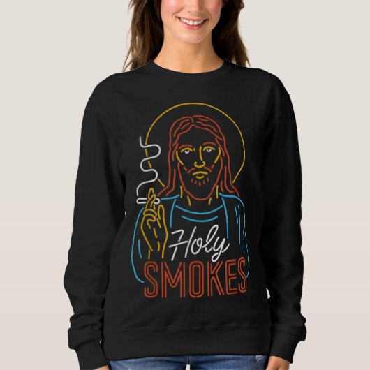 Heilige Rokes Funny Jesus Trui (Voorkant)