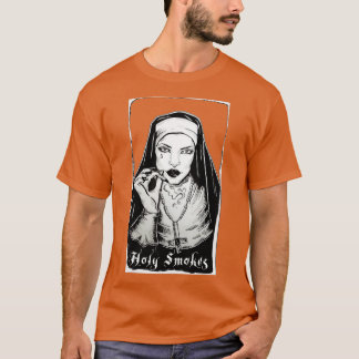 Heilige Rokes Funny Nun Halloween Gothic Occult T-shirt