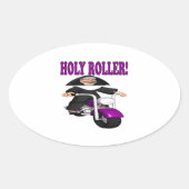 Heilige Roller Ovale Sticker (Voorkant)