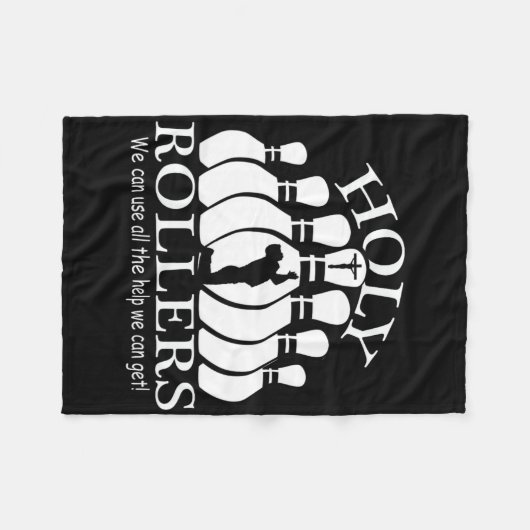 Heilige Rollers die Bowling-team afstemmen Fleece Deken (Voorkant (Horizontaal))