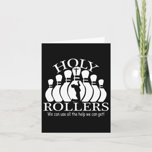 Heilige Rollers die Bowling-team afstemmen Kaart (Voorkant)