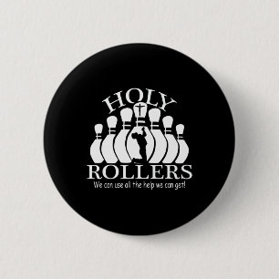 Heilige Rollers die Bowling-team afstemmen Ronde Button 5,7 Cm