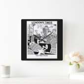 Heilige Roly Polies Funny Wall Clock Vierkante Klok (Huis)