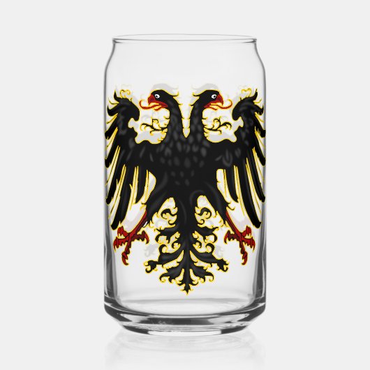Heilige Roomse Rijk Embleem Drinkware Set Blikvorm Glas (Achterkant)