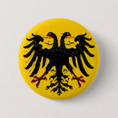 Heilige Roomse Rijk Embleem op Gele Button (Voorkant)