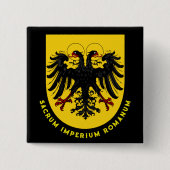 Heilige Roomse wapenschild Vierkante Button 5,1 Cm (Voorkant)