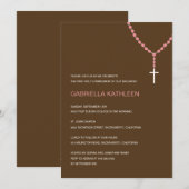 Heilige Rosary Baptism/Eerste communiqué Kaart (Voorkant / Achterkant)