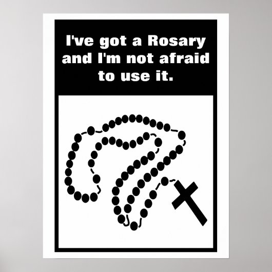 Heilige Rosary Beads Katholieke Kruis Poster (Voorkant)