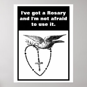 Heilige Rosary Dove Heilige Spirt Olive Branch Quo Poster