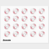 Heilige Rosary Roses Floral Cross Ronde Sticker (Vel)