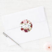 Heilige Rosary Roses Floral Square  Ronde Sticker (Envelop)