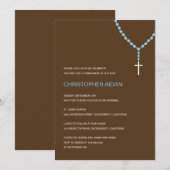 Heilige Rozenkrans doop / eerste communie uitnodig Kaart (Voorkant / Achterkant)