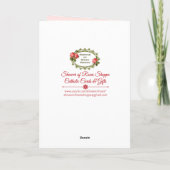 Heilige Rozenkrans met roze rozen Gebed Kaart (Achterkant)