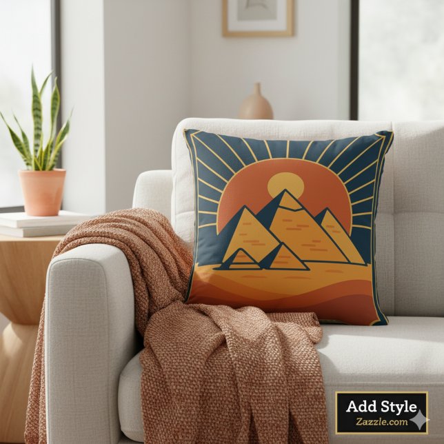 Heilige Scarab Amulet Gouden Ontwerp Kussen (Creator heeft geüpload)