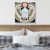 Heilige Scarab Beetle Canvas Afdruk (Insitu (Slaapkamer))
