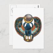 Heilige Scarab van King Tut Briefkaart (Voorkant / Achterkant)
