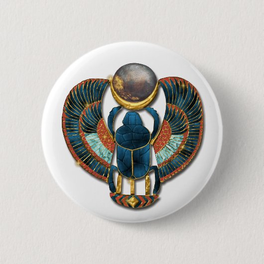 Heilige Scarab van King Tut Ronde Button 5,7 Cm (Voorkant)