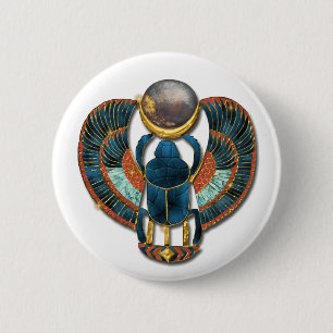 Heilige Scarab van King Tut Ronde Button 5,7 Cm
