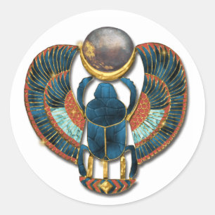 Heilige Scarab van King Tut Ronde Sticker